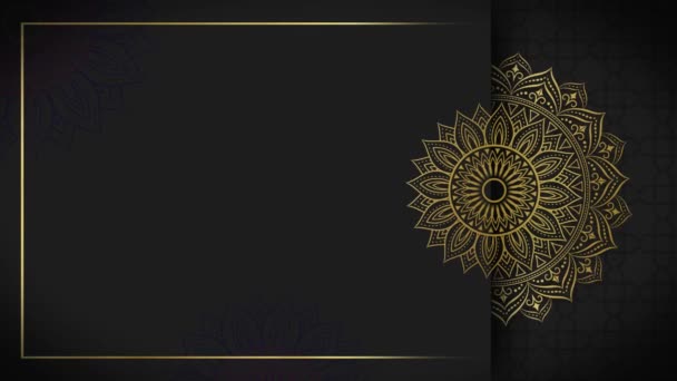 Gold und grüne Mandala-Ornament Hintergrund Schleife glatt, arabisch islamischen Stil für jeden Zweck - Filmmaterial, Video