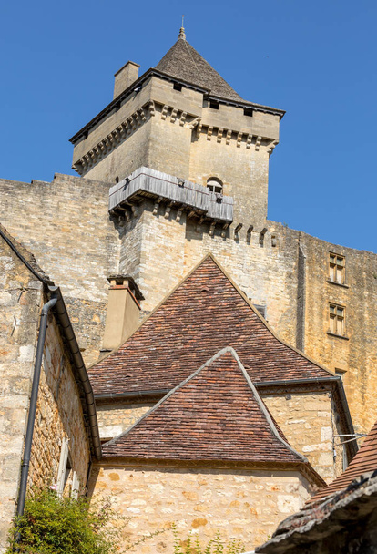 Chateau de Castelnaud, medieval fortress at Castelnaud-la-Chapelle, Dordogne, Aquitaine, France - Zdjęcie, obraz