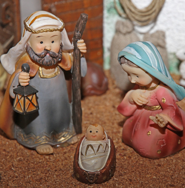 Jesús José con la barba y el palo y María 1
 - Foto, Imagen