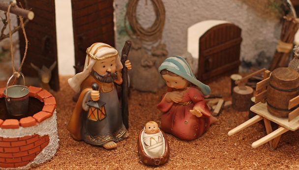 Jesús José con la barba y el palo y María 3
 - Foto, Imagen