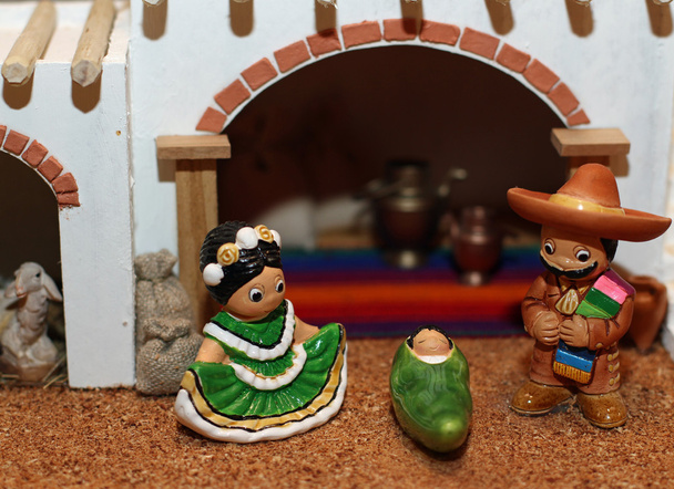 φάτνη με την Αγία οικογένεια στο μεξικάνικη εκδοχή 2 - Φωτογραφία, εικόνα