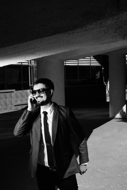 Miling hombre de negocios hablando por teléfono
 - Foto, Imagen