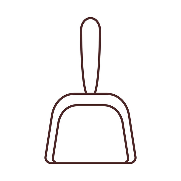shovel plastic , line style icon - Vector, Image