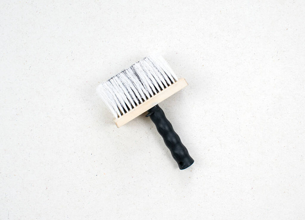 Painting brush with bristle for decoration house. Tool for painting walls, different surfaces, ceiling, furniture, floor. - Fotoğraf, Görsel
