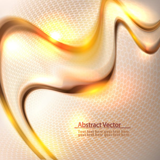 Abstract golden waving background - Vector, Image
