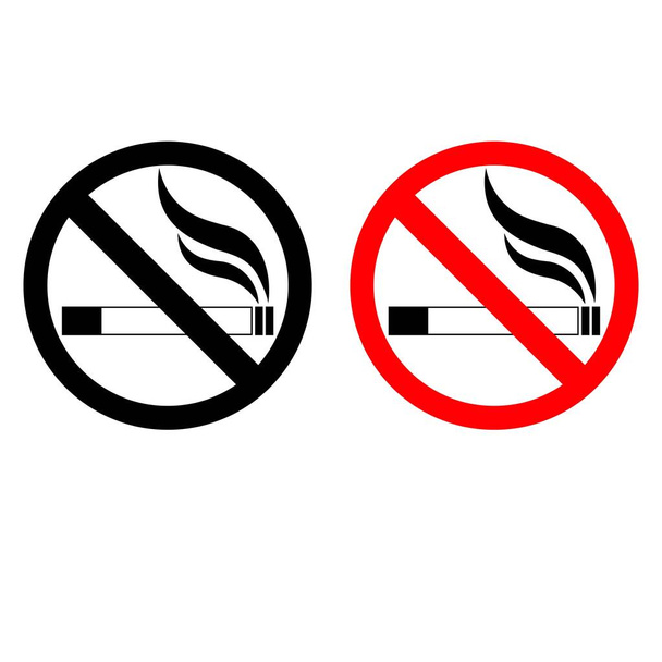 μη καπνίζοντες σύμβολο σύμβολο μαύρο χρώμα απομονωμένο σε λευκό φόντο. Διανυσματικό EPS 10 - Διάνυσμα, εικόνα