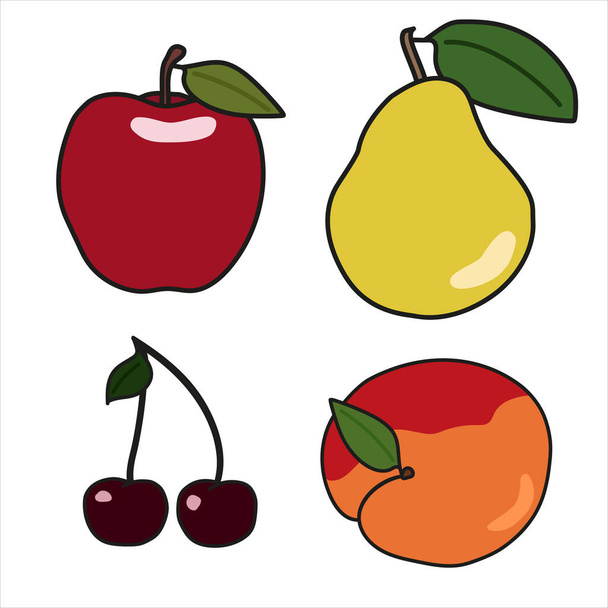 あなたのアイデアのための健康的な新鮮な果物 - ベクター画像