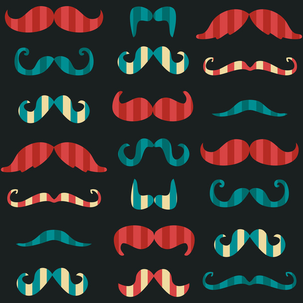 Mustache seamless pattern - Vector, Image