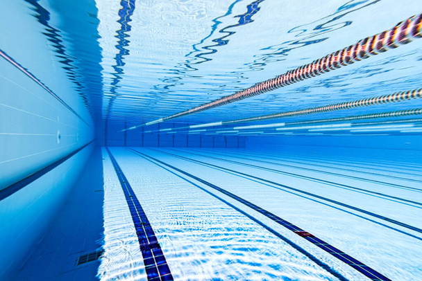 Olympic Swimming pool underwater background. - Photo, image