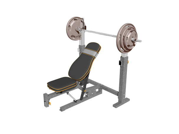 Weight bench located in the fitness studio - Photo, Image