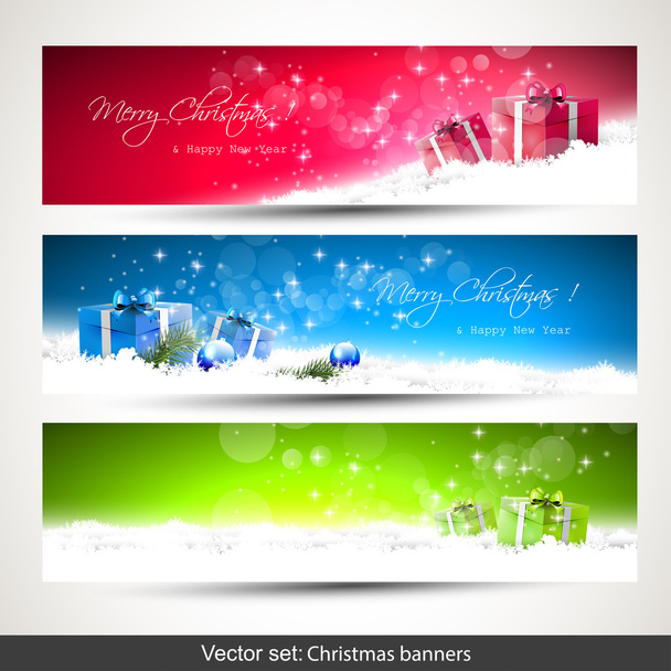 Christmas banners - Vektor, obrázek
