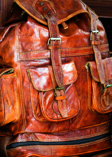 Bőr textúra utazási bőr táska vagy tok. Elefánt bőr textúra elvont háttér - Fotó, kép