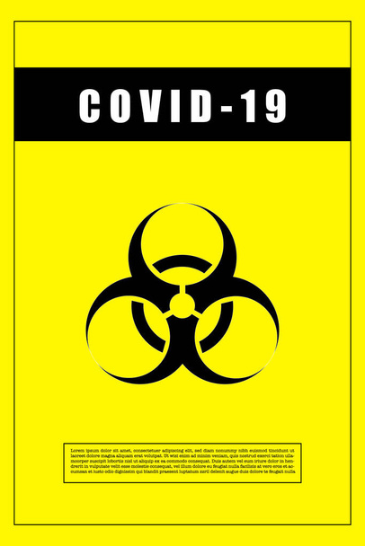 Wirus korony 2019 lub pandemia COVID-19 - Wektor, obraz