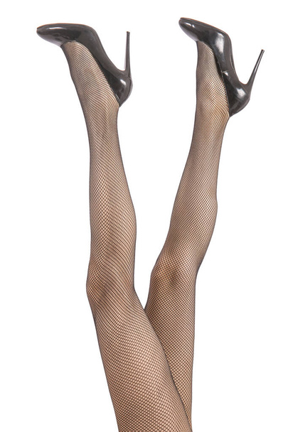 beautiful woman legs in tights and shoes - Фото, зображення