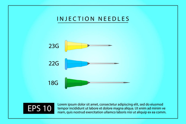 Various size injection needle vector - Vector, Image