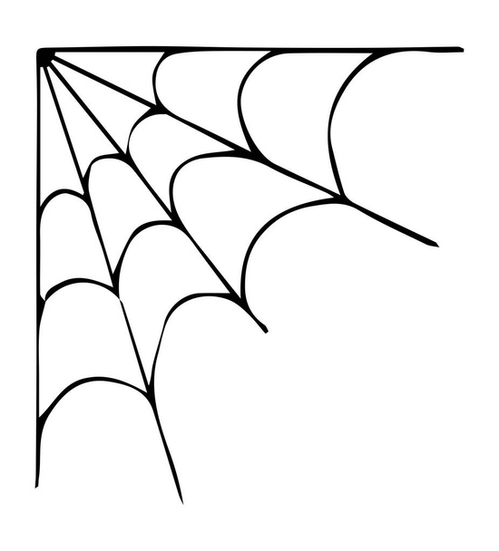Spinnennetz Ecke Halloween-Ikone - Vektor, Bild