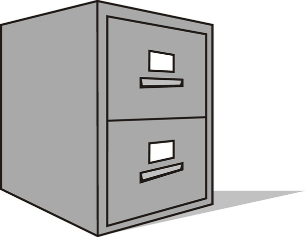 Classic file cabinet - Vector, Image