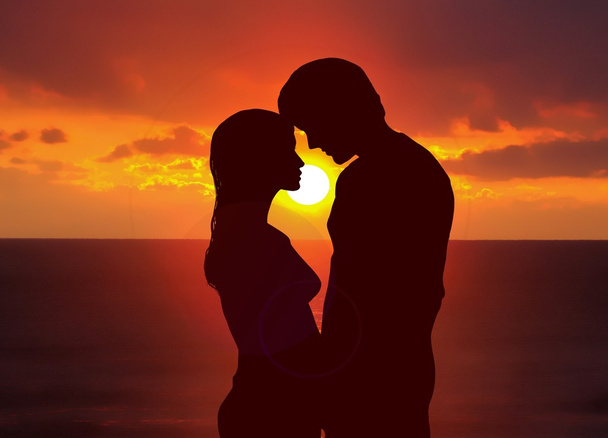 Puesta de sol romántica - Foto, imagen