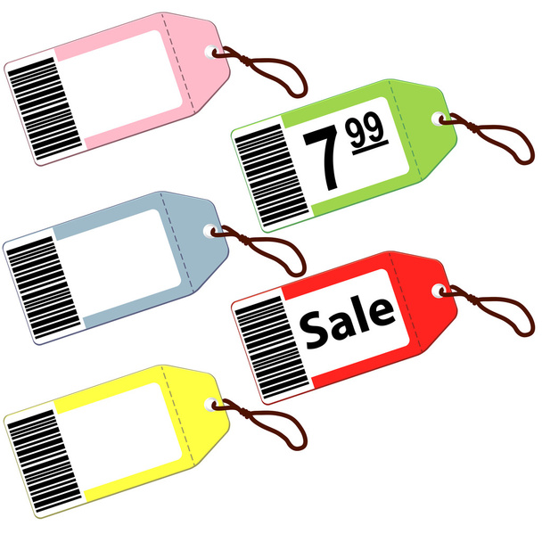 Set of tags for Christmas holidays sale discounts - Vector, Image