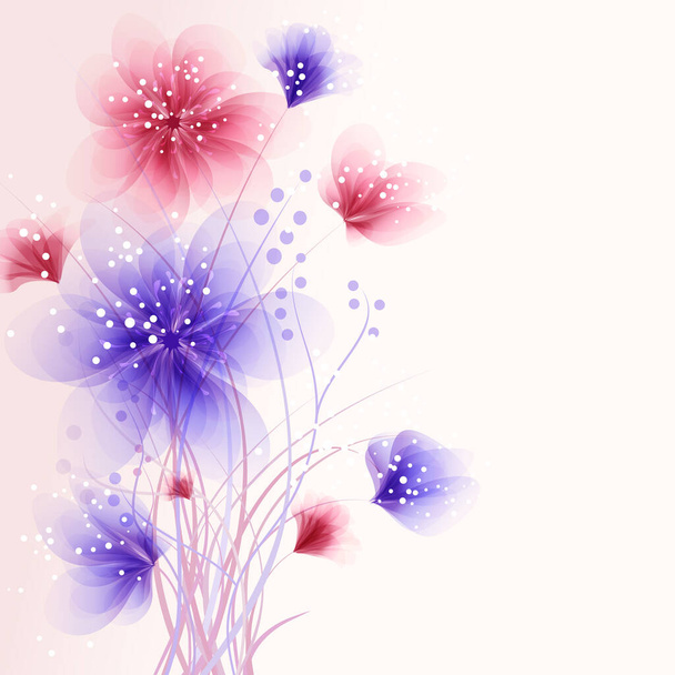 Vector background with pastel flowers - Vektori, kuva