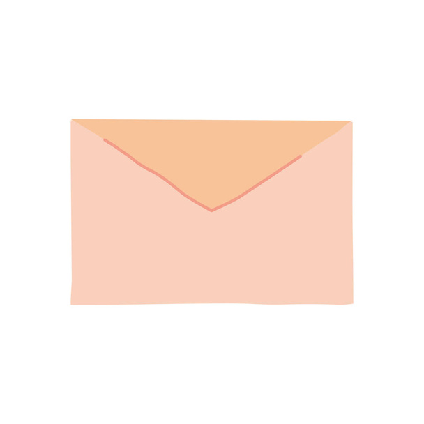 envelop mail icoon, platte stijl - Vector, afbeelding