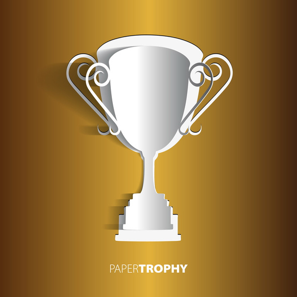Paper trophy with space for your text - Vector, Image