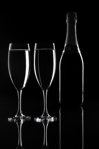 Anniversary or celebration concept with luxury champagne - Foto, Imagem