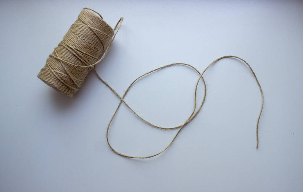 coil of twine on a white background - Photo, Image