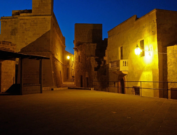 Nacht in Mdina, der antiken Hauptstadt Maltas - Foto, Bild