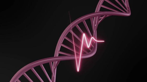 Estructura del ADN: ácido desoxirribonucleico. 3D para la investigación científica médica del ARN y el estudio de laboratorio molecular genético de la biología
.. - Foto, Imagen