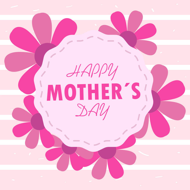 Happy mothers day card - Vektör, Görsel