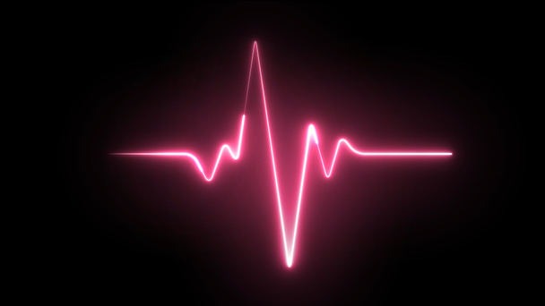 Szívverés lézer neon hatás. Egészségügyi, orvosi vagy tornaterem koncepció. - Fotó, kép