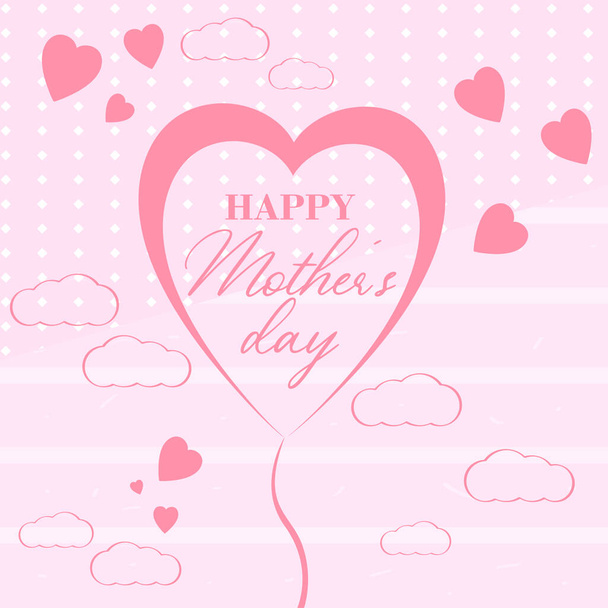 Happy mothers day card - Vector, afbeelding