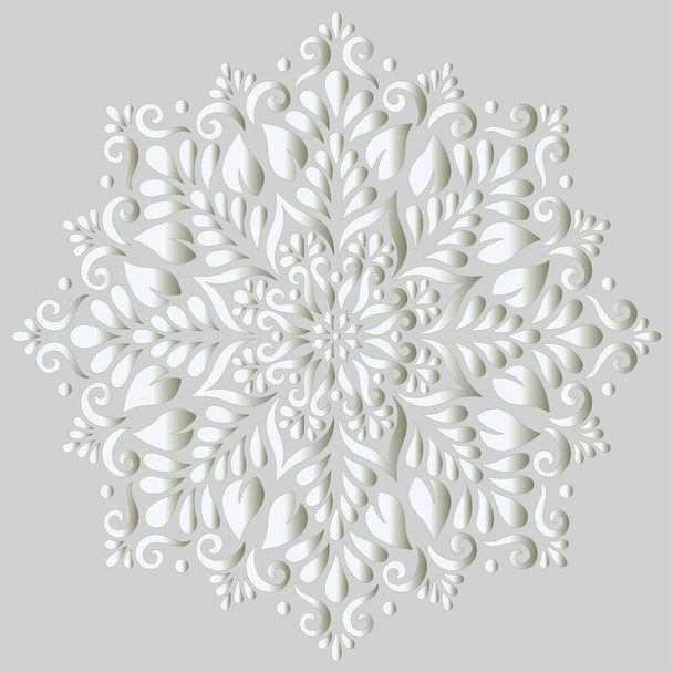 Mandala pattern white gradient good mood. Good for creative and greeting cards, posters, flyers, banners and covers. - Vector, afbeelding