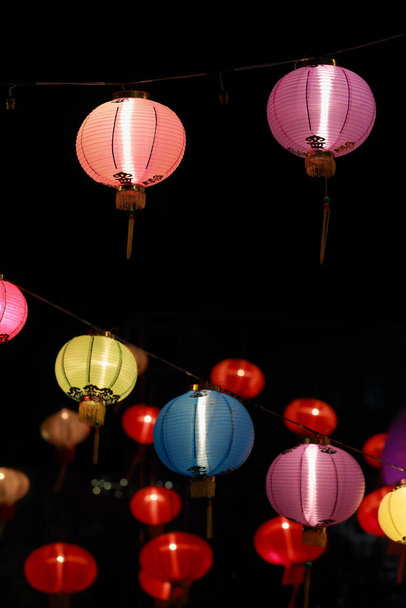 Κινέζικα φανάρια, Κινέζικη Πρωτοχρονιά. - Φωτογραφία, εικόνα