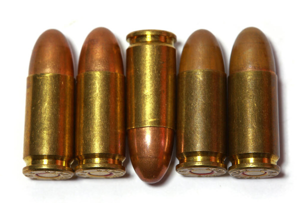 Bullets isolated on white background - Photo, Image
