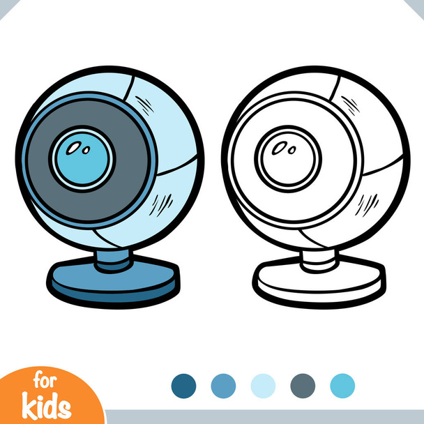Раскраска для детей, Веб-камера
 - Вектор,изображение