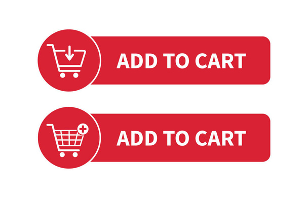 Add to cart icon. Shopping Cart icon. vector illustration. - Vektor, kép