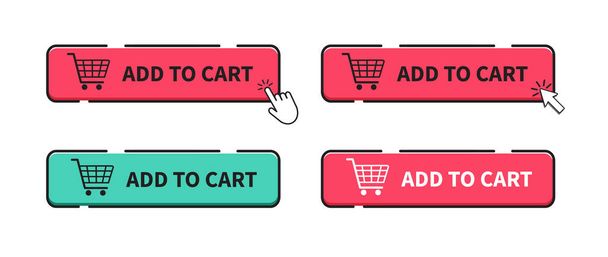 Add to cart icon. Shopping Cart icon. vector illustration. - Vetor, Imagem