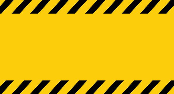 Fekete-sárga csíkos. Óvatossági szalag. Üres figyelmeztető háttér. Vektorillusztráció - Vektor, kép