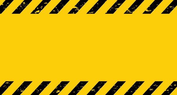 Fekete-sárga biztonsági szalag. Üres figyelmeztető háttér. Vektorillusztráció - Vektor, kép