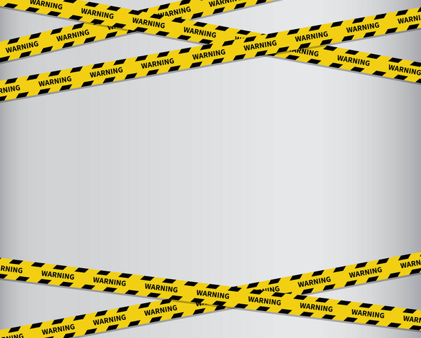 Warnband. Schwarz-gelber Strich gestreift. Vektorillustration - Vektor, Bild
