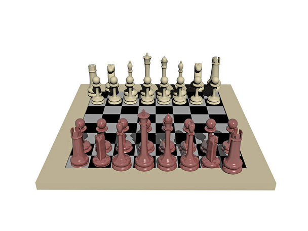 ξύλινη σκακιέρα με κομμάτια παιχνιδιού - Φωτογραφία, εικόνα