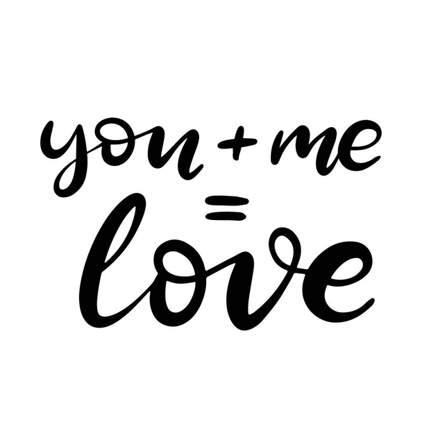 Happy Valentines day lettering vector card. - Vettoriali, immagini