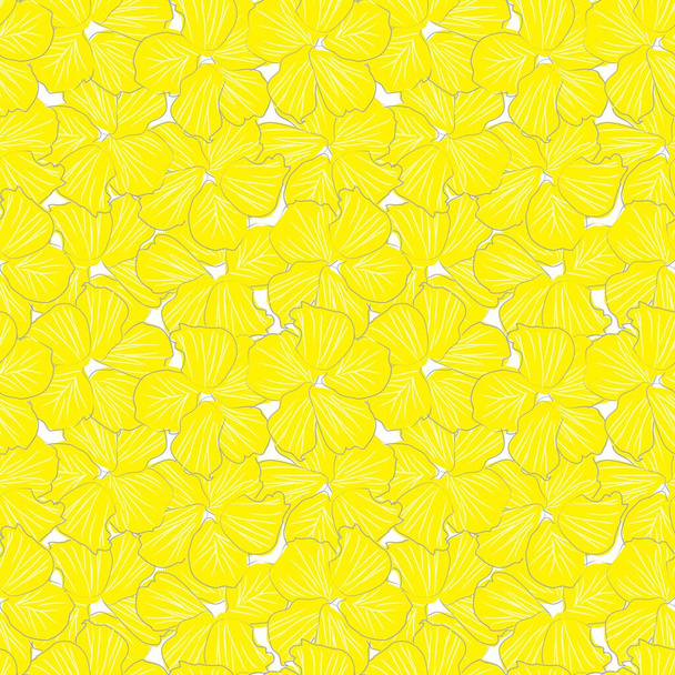 Amarelo Floral botânico sem costura fundo padrão adequado para estampas de moda, gráficos, fundos e artesanato - Vetor, Imagem