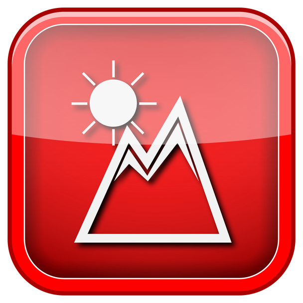Montagnes avec icône du soleil
 - Photo, image