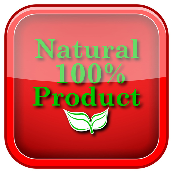 yüzde 100 doğal ürün simgesi - Fotoğraf, Görsel
