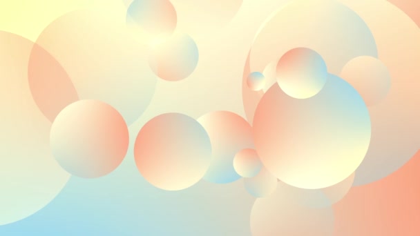 Анотація світлого геометричного фону з рухомими колами і з ніжним градієнтом
 - Кадри, відео
