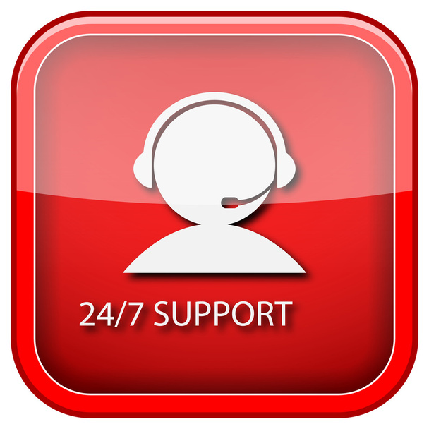 pictogram van 24-7 ondersteuning - Foto, afbeelding