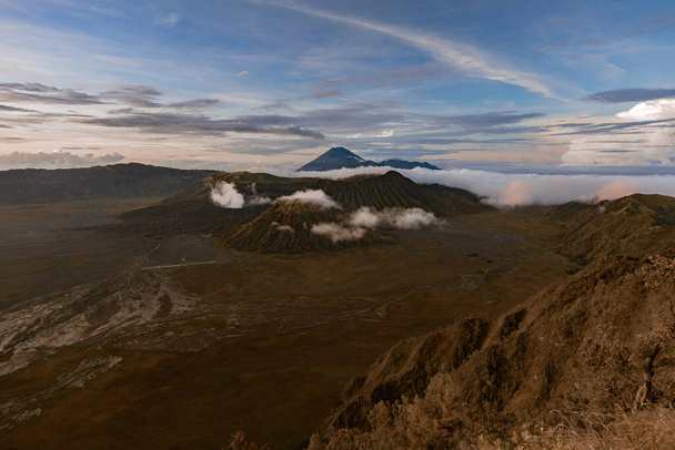 Morning view in Bromo Tengger Semeru. Active volcano - 写真・画像